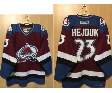 Colorado Avalanche #23 Milan Hejduk CCM Throwback Alternate NHL Hockey Jersey