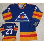 Colorado Avalanche #27 John Wensink Blue Throwback CCM Jersey