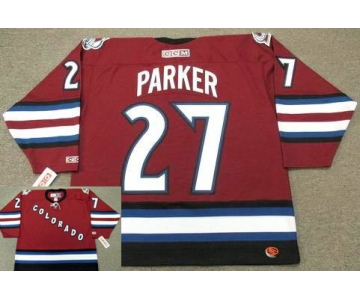 Colorado Avalanche #27 SCOTT PARKER 2002 CCM Throwback Alternate NHL Hockey Jersey