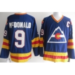 Colorado Avalanche #9 Joey MacDonald Blue Throwback CCM Jersey