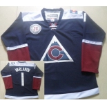 Men's Colorado Avalanche #1 Semyon Varlamov Reebok Navy Blue 20th Alternate Premier Jersey
