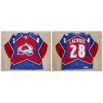 Men's Colorado Avalanche #28 Eric Lacroix Colorado Avalanche Game Worn 1996-97 Jersey
