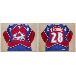 Men's Colorado Avalanche #28 Eric Lacroix Colorado Avalanche Game Worn 1996-97 Jersey