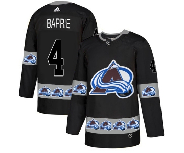 Men's Colorado Avalanche #4 Tyson Barrie Black Team Logos Fashion Adidas Jersey