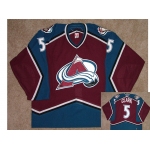 Men's Colorado Avalanche #5 Brett Clark Game Worn Reebok Jersey