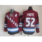 Men's Colorado Avalanche #52 Adam Foote 2001-02 Red CCM Vintage Throwback Jersey