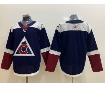 Men's Colorado Avalanche Blank Navy Alternate Adidas Jersey