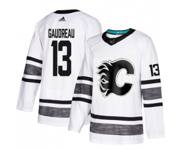 Flames #13 Johnny Gaudreau White Authentic 2019 All-Star Stitched Hockey Jersey