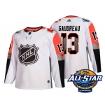 Men's Calgary Flames #13 Johnny Gaudreau White 2018 NHL All-Star Stitched Ice Hockey Jersey