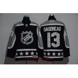Men's Pacific Division Calgary Flames #13 Johnny Gaudreau Reebok Black 2017 NHL All-Star Stitched Ice Hockey Jersey