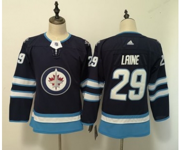 Jets 29 Patrik Laine Navy Women Adidas Jersey