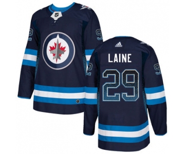 Men's Winnipeg Jets #29 Patrik Laine Navy Drift Fashion Adidas Jersey