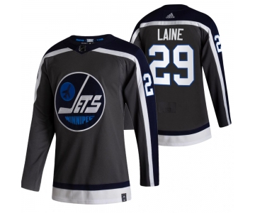 Winnipeg Jets #29 Patrik Laine Black Men's Adidas 2020-21 Reverse Retro Alternate NHL Jersey