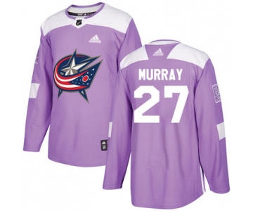 Adidas Blue Jackets #27 Ryan Murray Purple Authentic Fights Cancer Stitched NHL Jersey