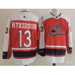 Men's Columbus Blue Jackets #13 Cam Atkinson Orange 2021 Retro Stitched NHL Jersey