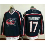Men's Columbus Blue Jackets #17 Brandon Dubinsky Navy Blue Home Stitched NHL Reebok Hockey Jersey