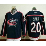 Men's Columbus Blue Jackets #20 Brandon Saad Navy Blue Home Stitched NHL Reebok Hockey Jersey