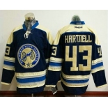 Men's Columbus Blue Jackets #43 Scott Hartnell Blue Third Stitched NHL Reebok Hockey Jersey