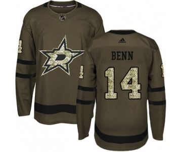 Adidas Dallas Stars #14 Jamie Benn Green Salute to Service Youth Stitched NHL Jersey