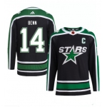 Men's Dallas Stars #14 Jamie Benn Black 2022-23 Reverse Retro Stitched Jersey