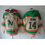 Men's Dallas Stars #14 Jamie Benn Old Time Hockey Cream Hoodie