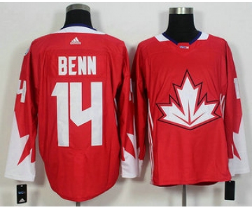 Men's Team Canada #14 Jamie Benn Red 2016 World Cup of Hockey Game Jersey