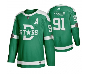 Men's Dallas Stars 91 Tyler Seguin Green 2020 Winter Classic Adidas Jersey