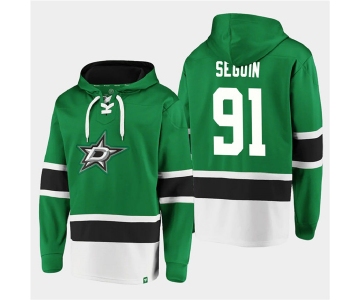 Men's Dallas Stars #91 Tyler Seguin Green Ageless Must-Have Lace-Up Pullover Hoodie