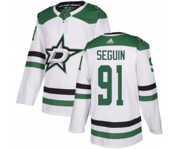Stars #91 Tyler Seguin White Road Authentic Youth Stitched Hockey Jersey