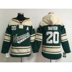 Men's Minnesota Wild #20 Ryan Suter Old Time Hockey Green Hoodie