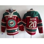 Men's Minnesota Wild #20 Ryan Suter Old Time Hockey Red Hoodie
