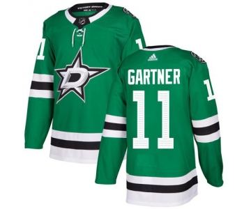 Adidas Dallas Stars #11 Mike Gartner Green Home Authentic Stitched NHL Jersey