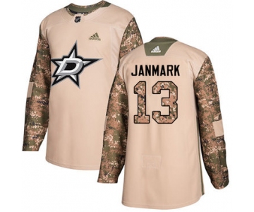 Adidas Stars #13 Mattias Janmark Camo Authentic 2017 Veterans Day Stitched NHL Jersey