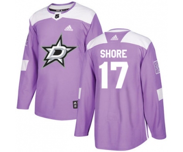 Adidas Stars #17 Devin Shore Purple Authentic Fights Cancer Stitched NHL Jersey