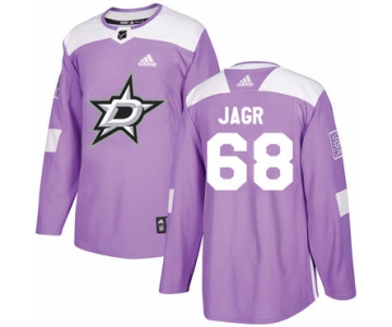 Adidas Stars #68 Jaromir Jagr Purple Authentic Fights Cancer Stitched NHL Jersey