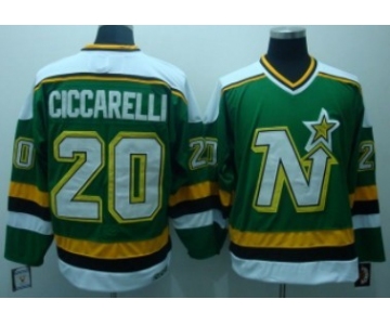 Dallas Stars #20 Dino Ciccarelli Green Throwback CCM Jersey