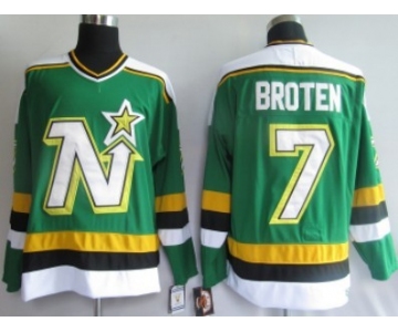 Dallas Stars #7 Neal Broten Green Throwback CCM Jersey