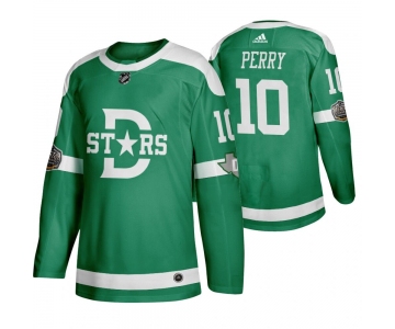 Men's Dallas Stars 10 Corey Perry Green 2020 Winter Classic Adidas Jersey
