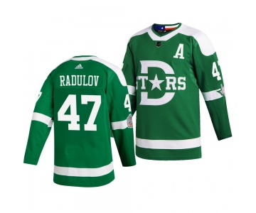 Men's Dallas Stars 47 Alexander Radulov Green 2020 Winter Classic Adidas Jersey