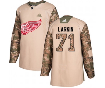 Adidas Detroit Red Wings #71 Dylan Larkin Camo Authentic 2017 Veterans Day Stitched Youth NHL Jersey