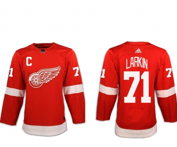 Adidas Men's Detroit Red Wings #71 Dylan Larkin Red with C Patch Home Authentic Stitched NHL Jersey