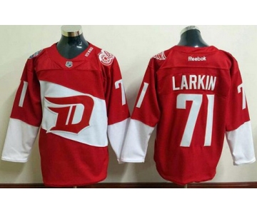 Men's Detroit Red Wings #71 Dylan Larkin Reebok Red 2016 Stadium Series Team Premier Jersey