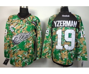 Detroit Red Wings #19 Steve Yzerman 2014 Camo Jersey