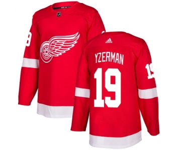 Men's Adidas Detroit Red Wings #19 Steve Yzerman Red Home Authentic Stitched NHL Jersey