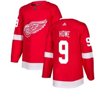 Adidas Detroit Red Wings #9 Gordie Howe Red Home Authentic Stitched Youth NHL Jersey