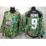 Detroit Red Wings #9 Gordie Howe 2014 Camo Jersey