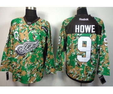 Detroit Red Wings #9 Gordie Howe 2014 Camo Jersey