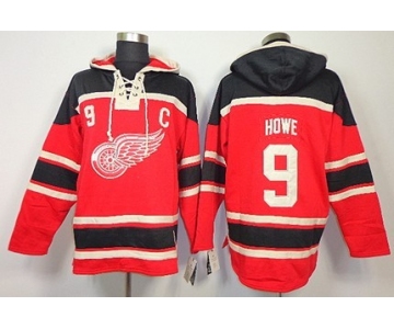 Old Time Hockey Detroit Red Wings #9 Gordie Howe Red Hoodie