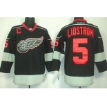 Detroit Red Wings #5 Nicklas Lidstrom Black Ice Jersey