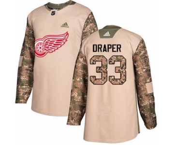 Adidas Red Wings #33 Kris Draper Camo Authentic 2017 Veterans Day Stitched NHL Jersey